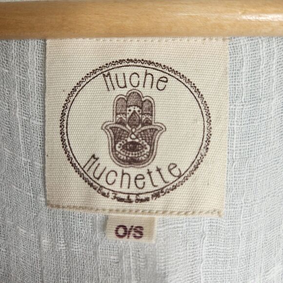 MUCHE ET MUCHETTE Boho Gauze Cover Up Cottagecore Open Sides Semi Sheer Beach - Picture 7 of 9